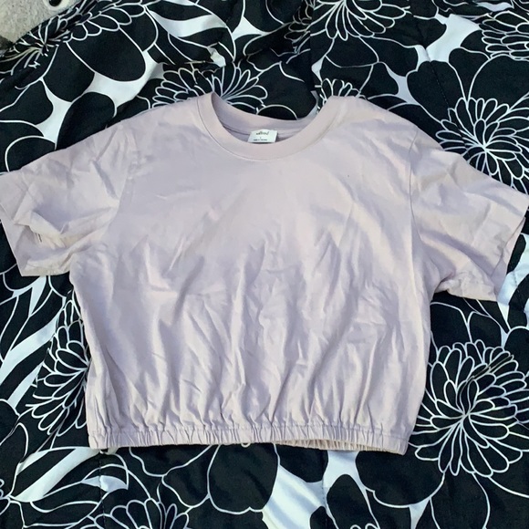 COPY - Wilfred lilac crop top cinched at bottom with band - Picture 3 of 3